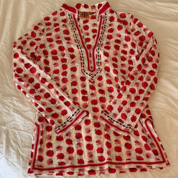 Tory Burch Red and White Tunic - Picture 5 of 6